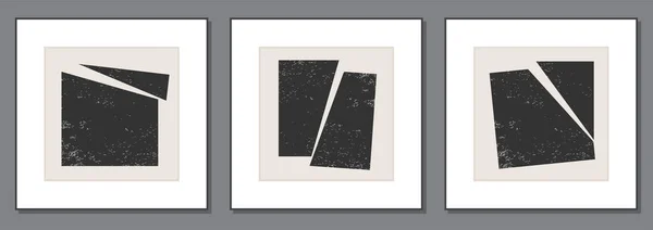 Conjunto de moderno abstrato criativo minimalista pôster composição artística —  Vetores de Stock