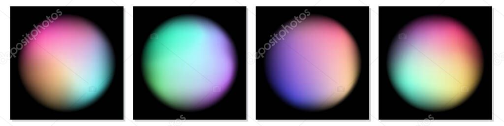 Set of modern gradient vector background in vibrant colors