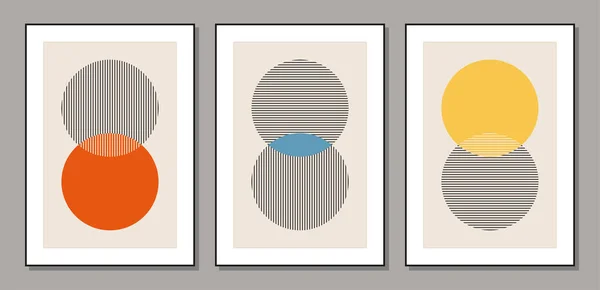 一套20年代最小几何设计招贴画，矢量模板 — 图库矢量图片