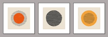 En az 20 'lik geometrik tasarım posterleri, vektör şablonu