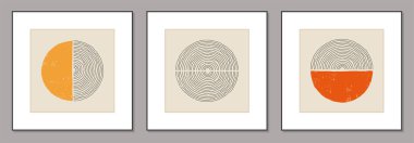 En az 20 'lik geometrik tasarım posterleri, vektör şablonu