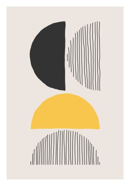 En az 20 'lik geometrik tasarım posteri, vektör şablonu