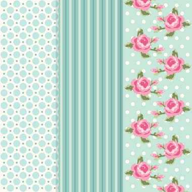 Üç retro desenleri shabby chic tarzı