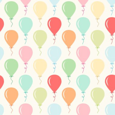 Parti balonları ile sorunsuz ilkel retro arka plan