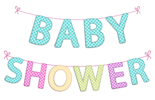 Ładny świąteczne girlandy baby shower — Wektor stockowy