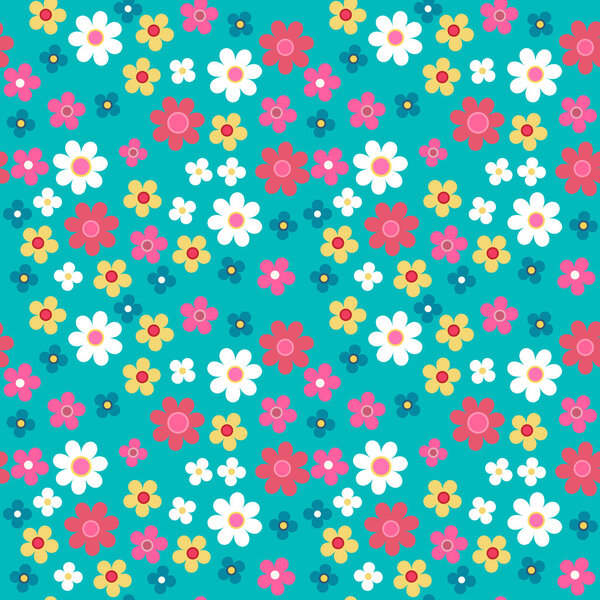 Seamless retro floral pattern
