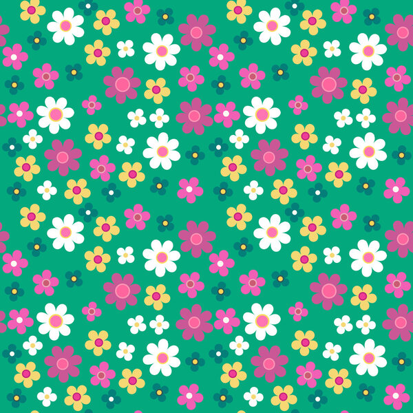 Seamless retro floral pattern