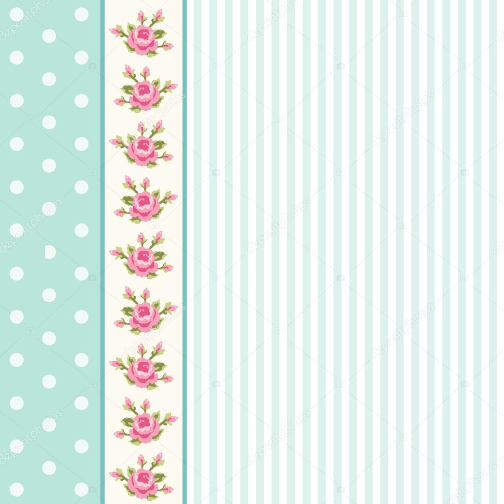 Classic vintage striped background with textile ribbon border