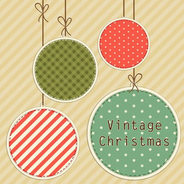 Retro card as Christmas balls — Stock Vector