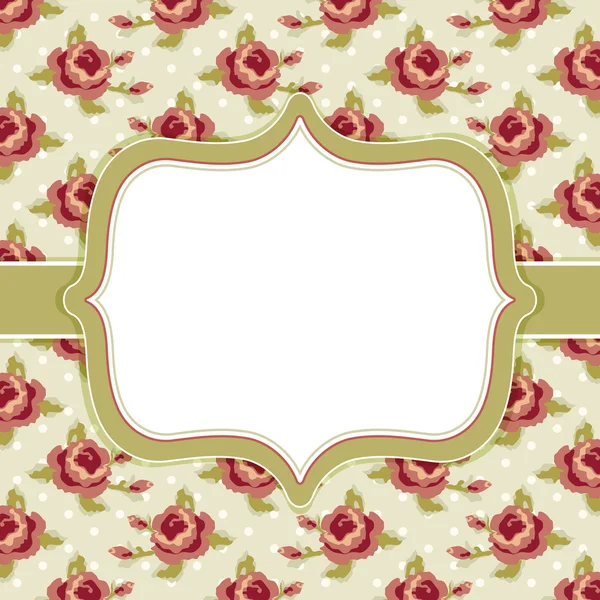 Frame met rozen achtergrond — Stockvector