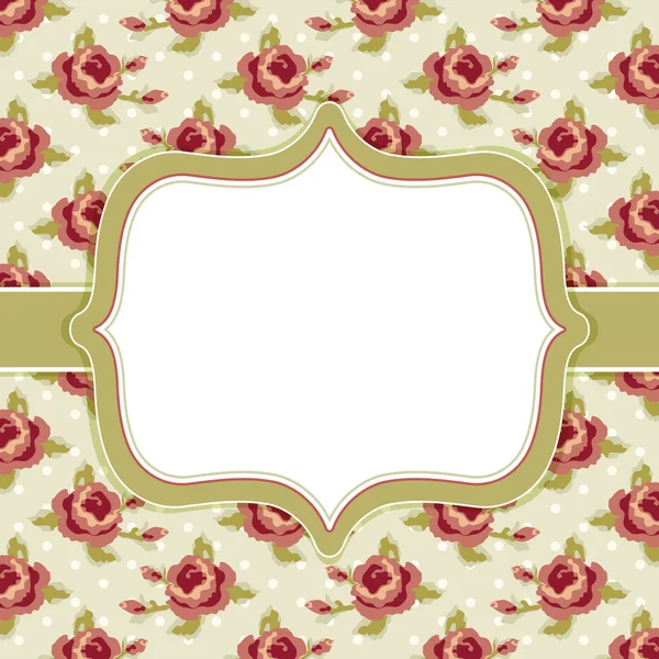Frame with roses background — Stock Vector