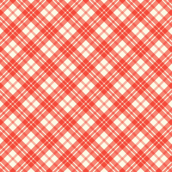 Söta retro mönster på gingham bakgrund — Stock vektor