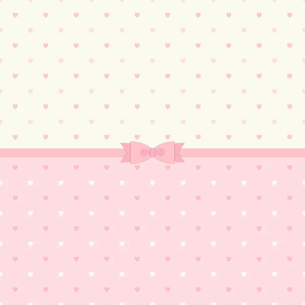 Pattern with ribbon and bow — Stock Vector