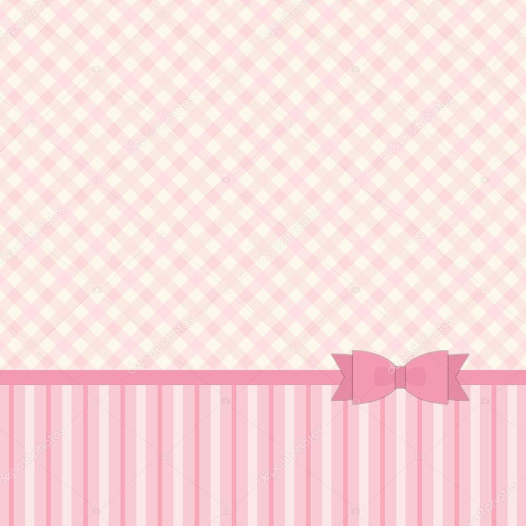pink bow with ribbon. bow and ribbon with buffalo texture. easter or spring  bow with gingham fabric pattern 5538737 Vector Art at Vecteezy