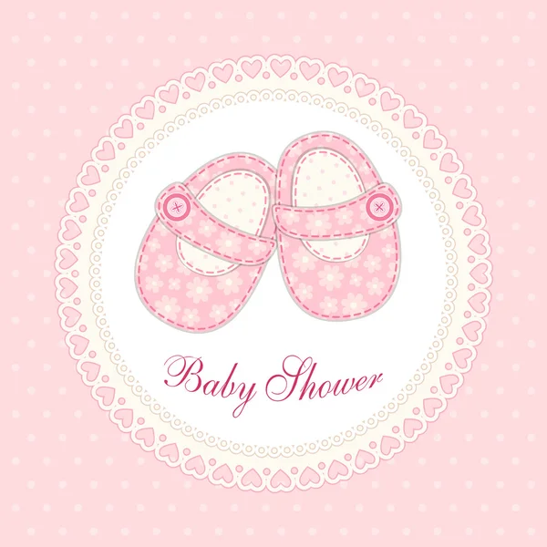 Aranyos baby shower kártya — Stock Vector