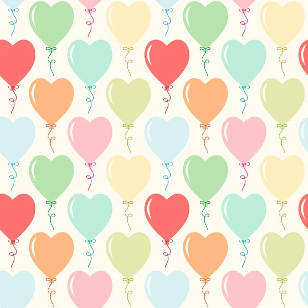 Den svatého Valentýna pozadí s balónky — Stockový vektor