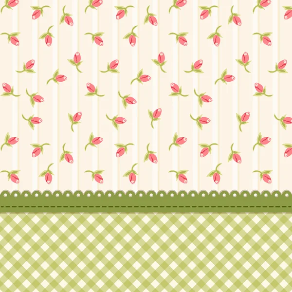 Shabby chic achtergrond met tulpen — Stockvector