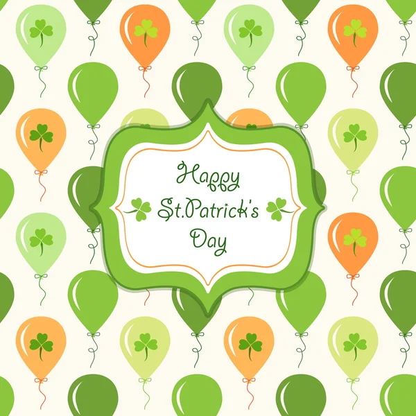St.Patrick'ın günü kartı — Stok Vektör