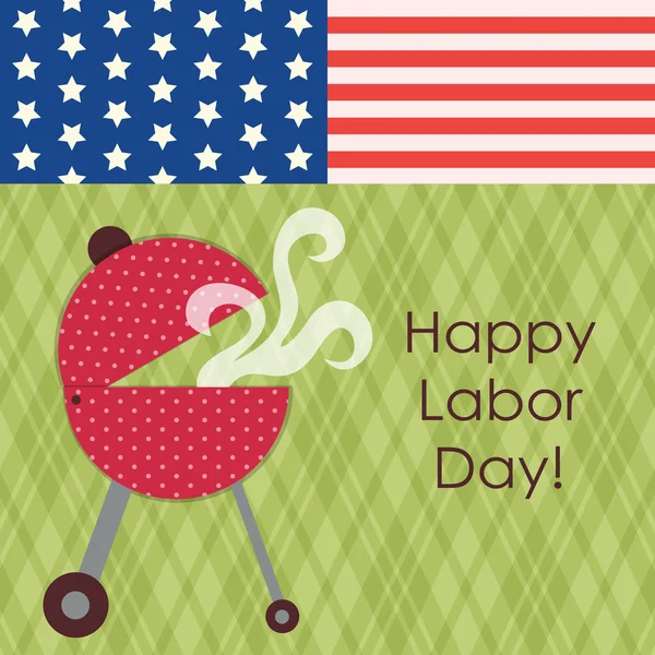 American Labor Day Card — Stockvektor