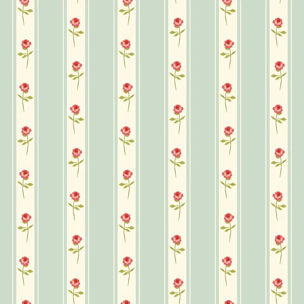 Shabby Chic Rosen Muster — Stockvektor