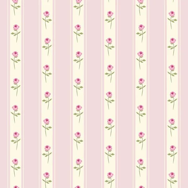 Shabby chic roses pattern — Stock Vector