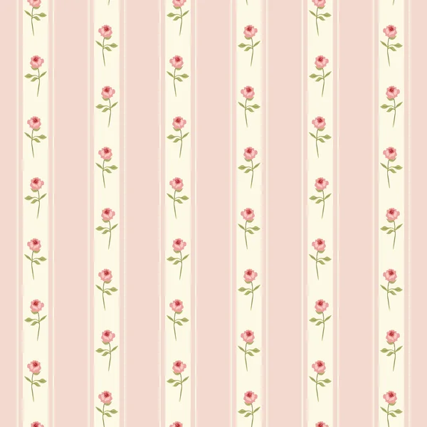 Shabby chic roses pattern — Stock Vector