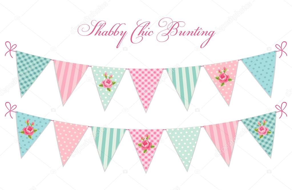 Baby shower bunting flags