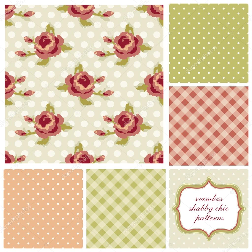 Shabby Chic patterns with roses