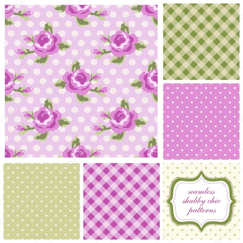 Shabby Chic patterns with roses