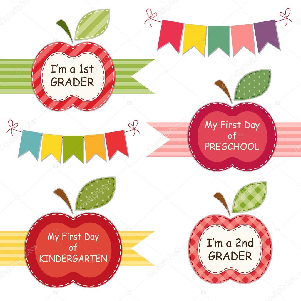 Cute Back to School theme labels