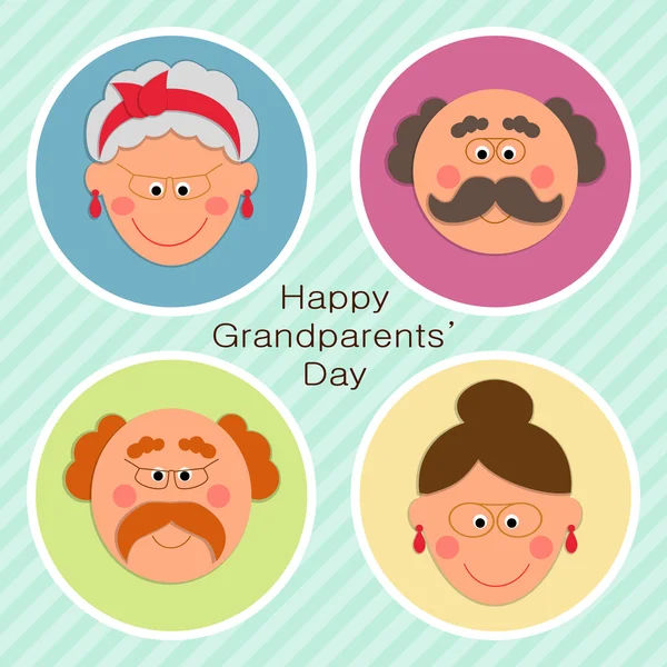 祖父母の日カード — ストックベクタ