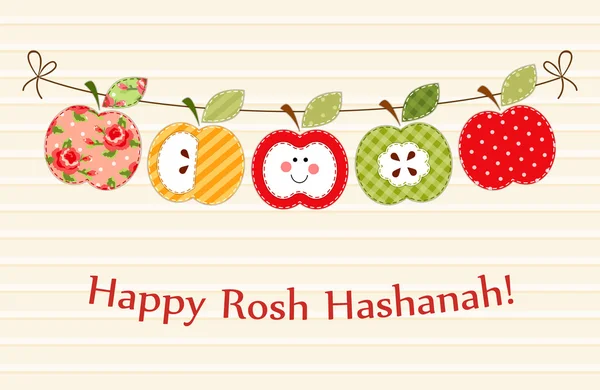 Rosh Hashanah sembolleri olarak elma garland