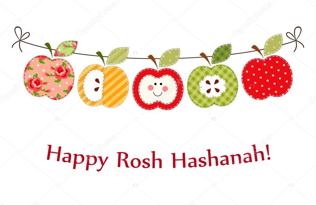 apples garland as Rosh Hashanah symbols