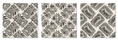 İç tasarım, duvar kâğıdı, minimal arkaplan, vektör illüstrasyonu için ideal nötr renklerde el yapımı, soyut el yazması kompozisyonu ile modaya uygun minimalist, kusursuz botanik desen seti.