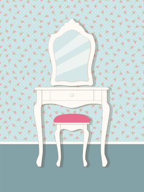 vintage furniture with mirror
