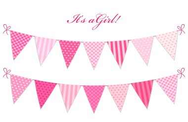 flags for girl's baby shower
