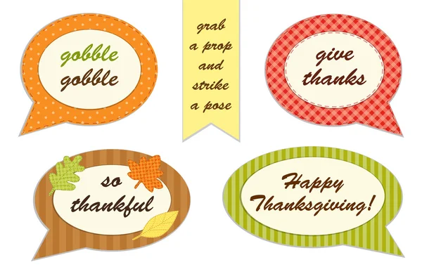 Cute Thanksgiving set — Stock Vector