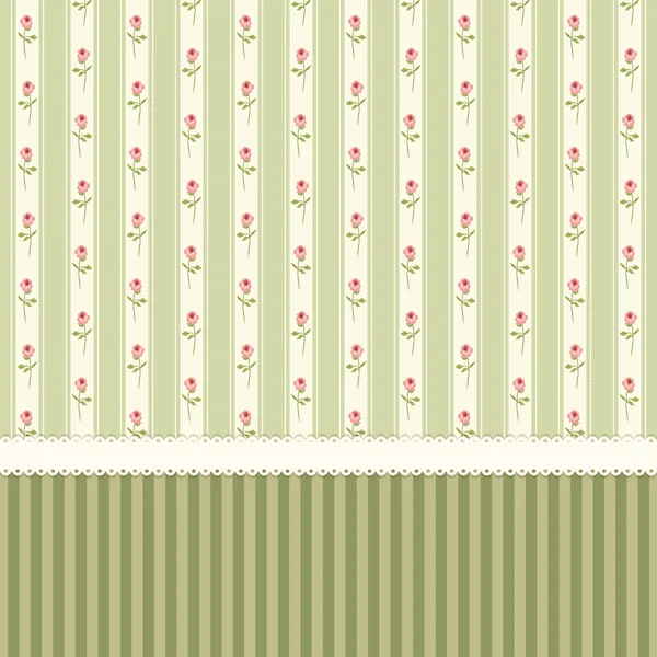 Fondo de pantalla vintage con rosas chic shabby — Vector de stock