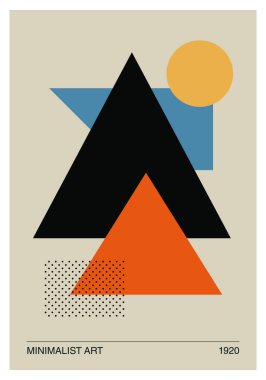 En az 20 'lik geometrik tasarım posteri, ilkel şekilli vektör şablonu, modern hipster tarzı.