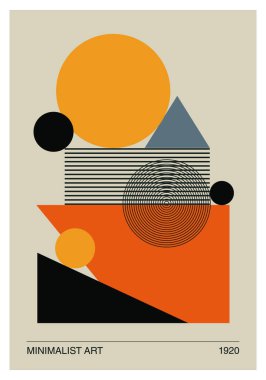 En az 20 'lik geometrik tasarım posteri, ilkel şekilli vektör şablonu, modern hipster tarzı.