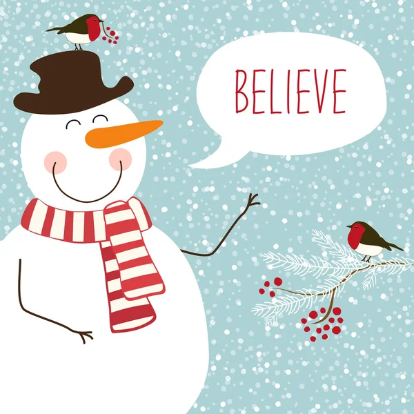 かわいい手描きのクリスマス カード — ストックベクタ