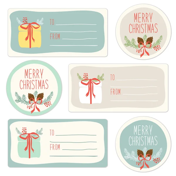 Joyeux Noël tags — Image vectorielle