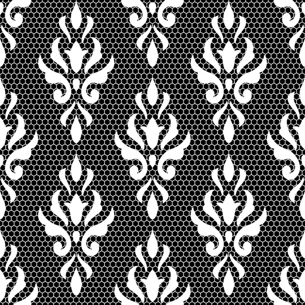 Vintage seamless grid lace — Stock Vector