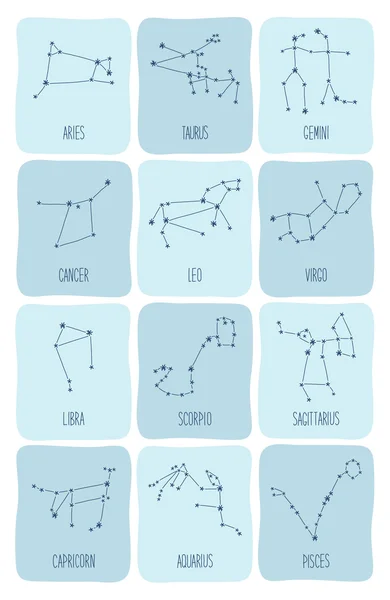 Schematische sterrenbeelden — Stockvector