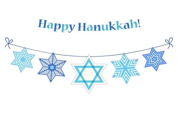 Feliz banner Hanukkah — Vetor de Stock