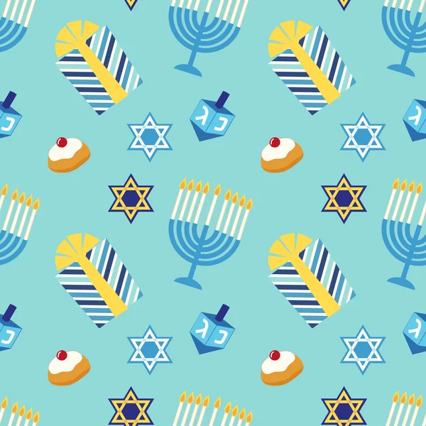 Fundo sem costura para Hanukkah — Vetor de Stock