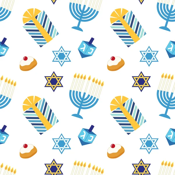 Fundo sem costura para Hanukkah — Vetor de Stock