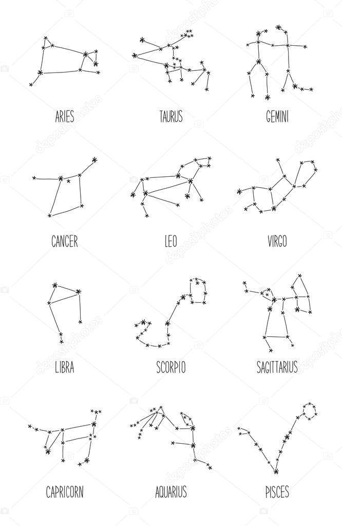 schematic zodiac signs