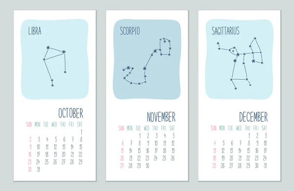 Lindas páginas de calendario 2016 — Vector de stock