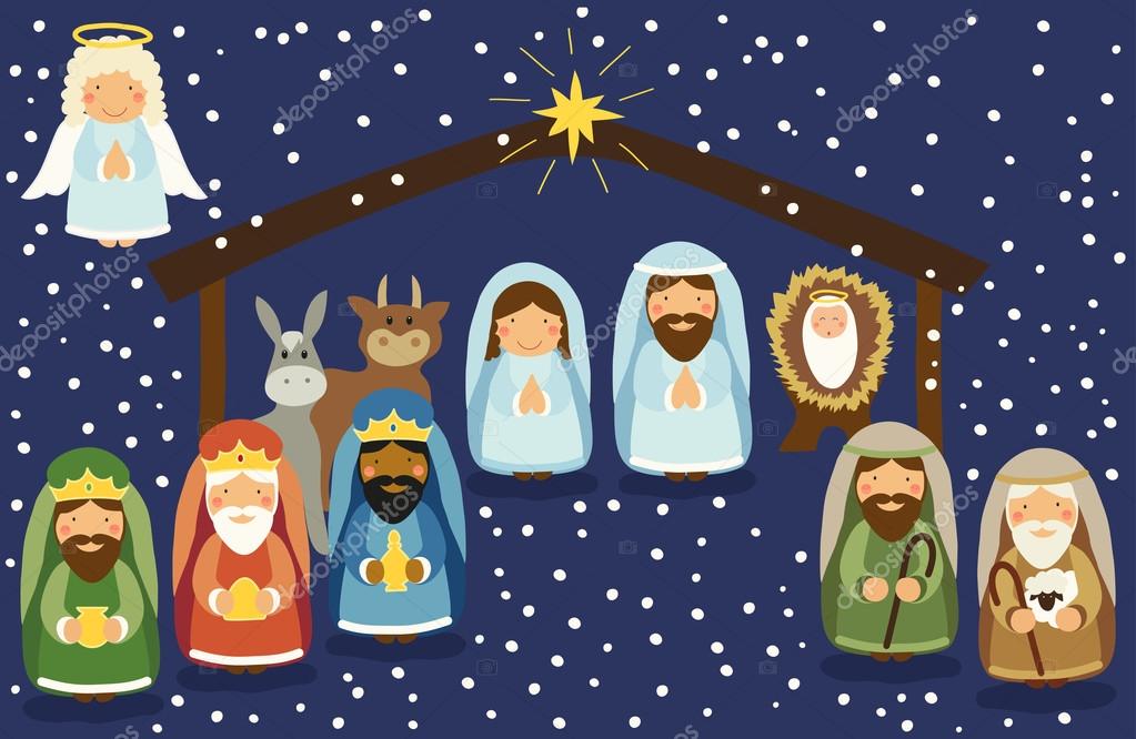 Featured image of post Cartoon Nativity Scene Characters : Cartoon nativity christmas scene a christmas nativity scene cartoon, with baby jesus, mary and joseph in the manger with donkey and other animals.